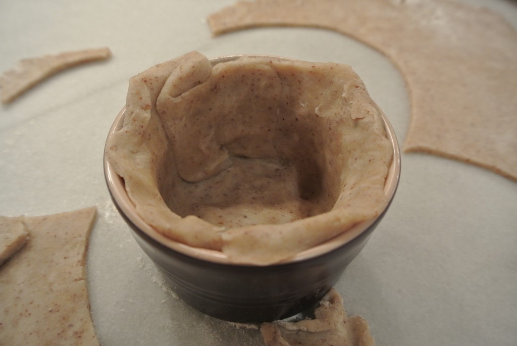 pie crust in a ramekin