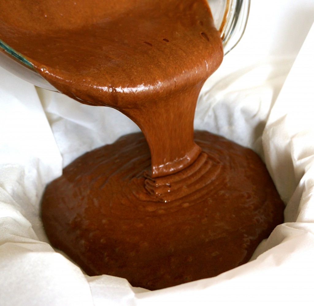 pouring the batter