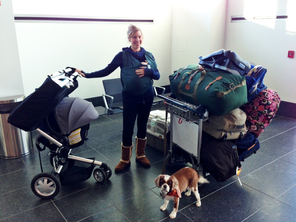 flying with a baby and a dog