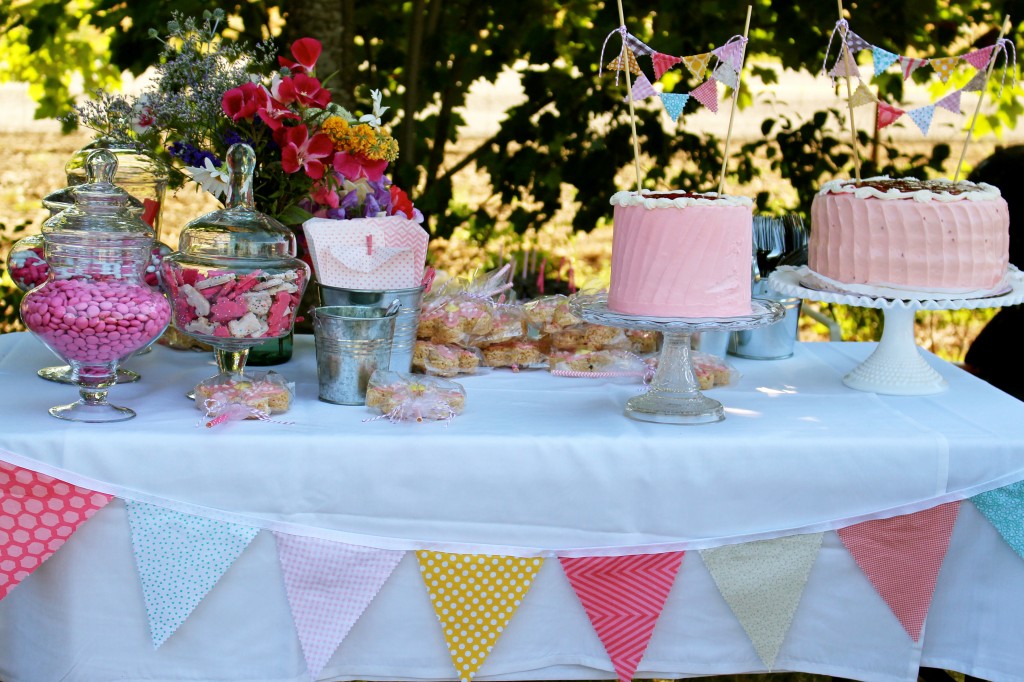 dessert table for first birthday party