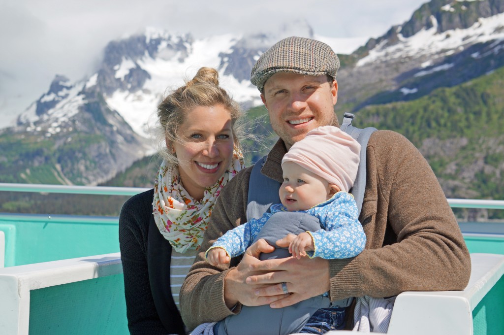 family of three in alaska