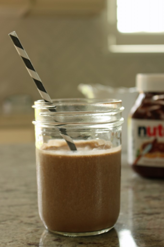 nutella peanut butter banana smoothie