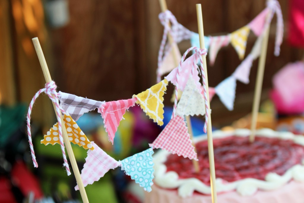 pennant cake topper