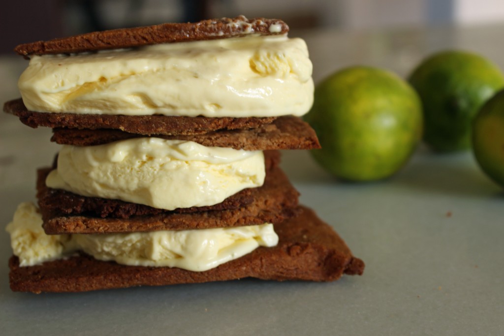 graham cracker lime ice cream sandwiches