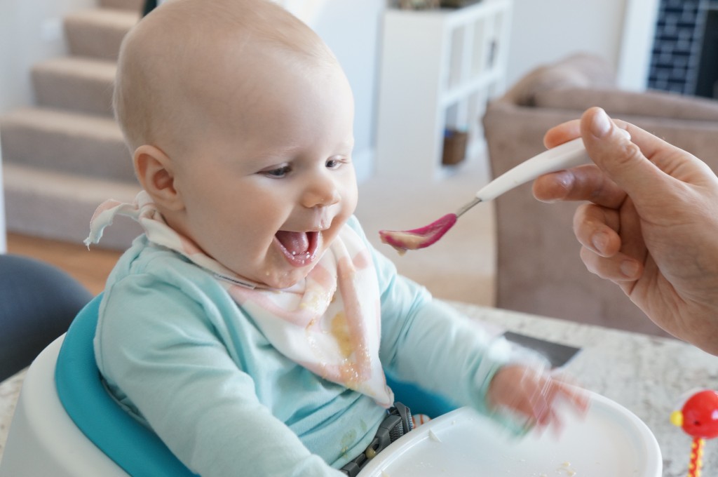 baby eating for first time