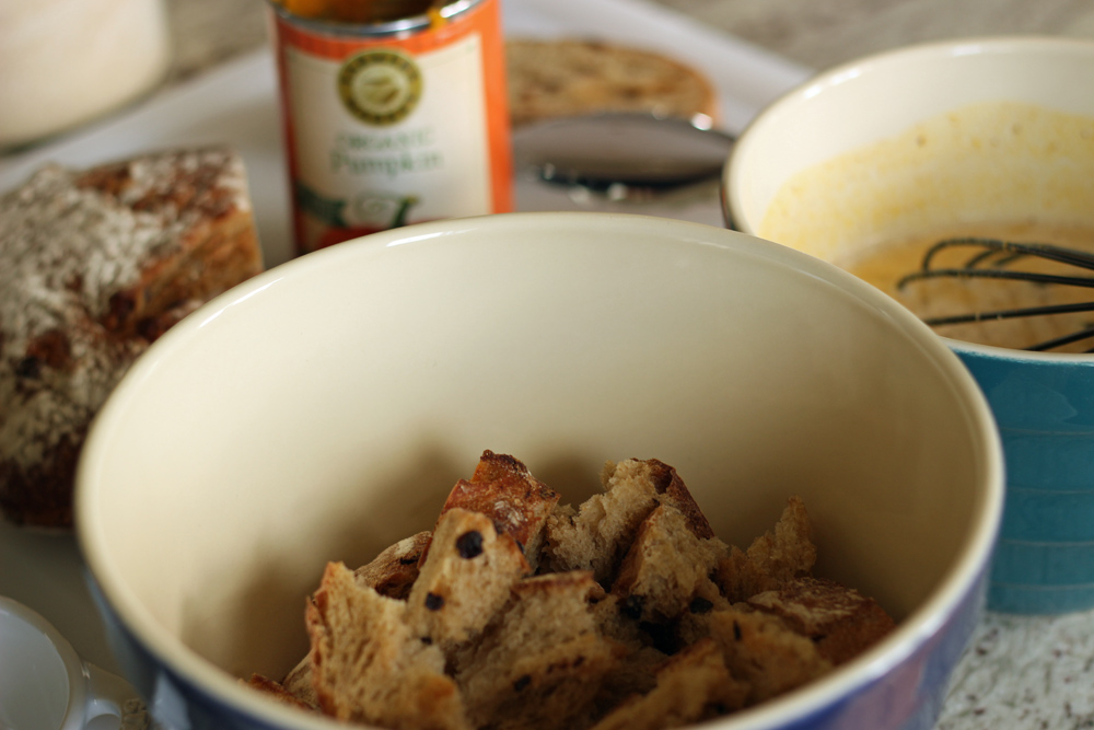 pumpkin bread pudding