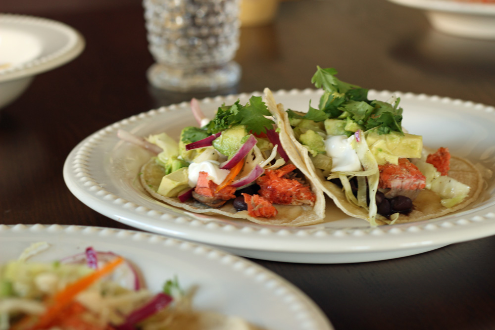 salmon tacos