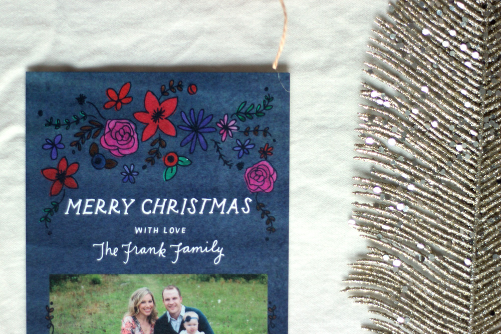 moody floral christmas cards