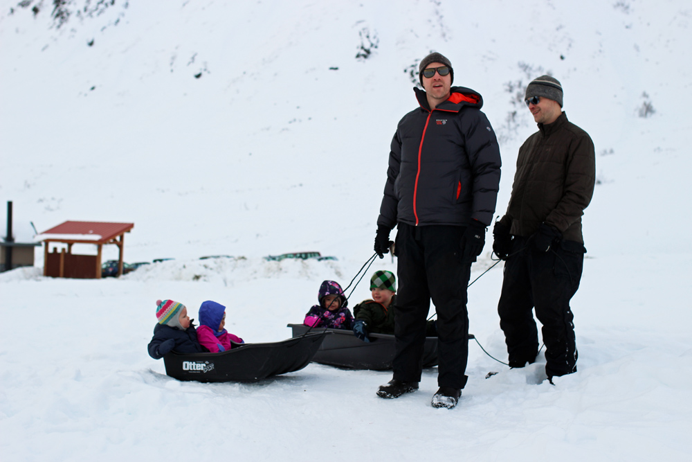 sledding in alaska