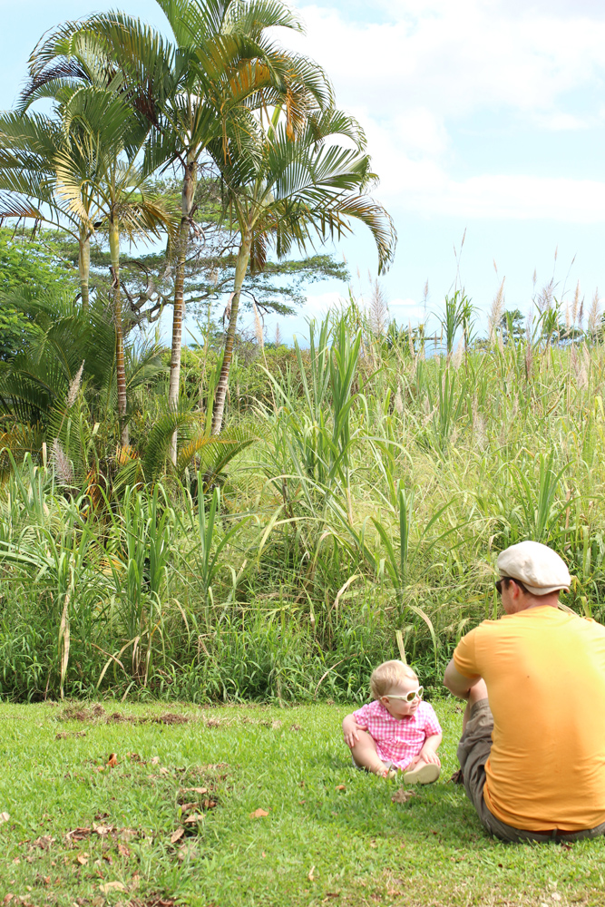 dad and baby in hawaii