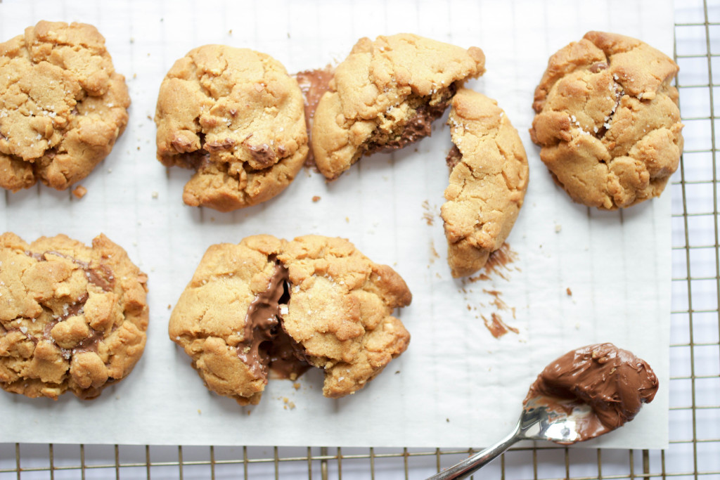 peanut butter nutella cookies