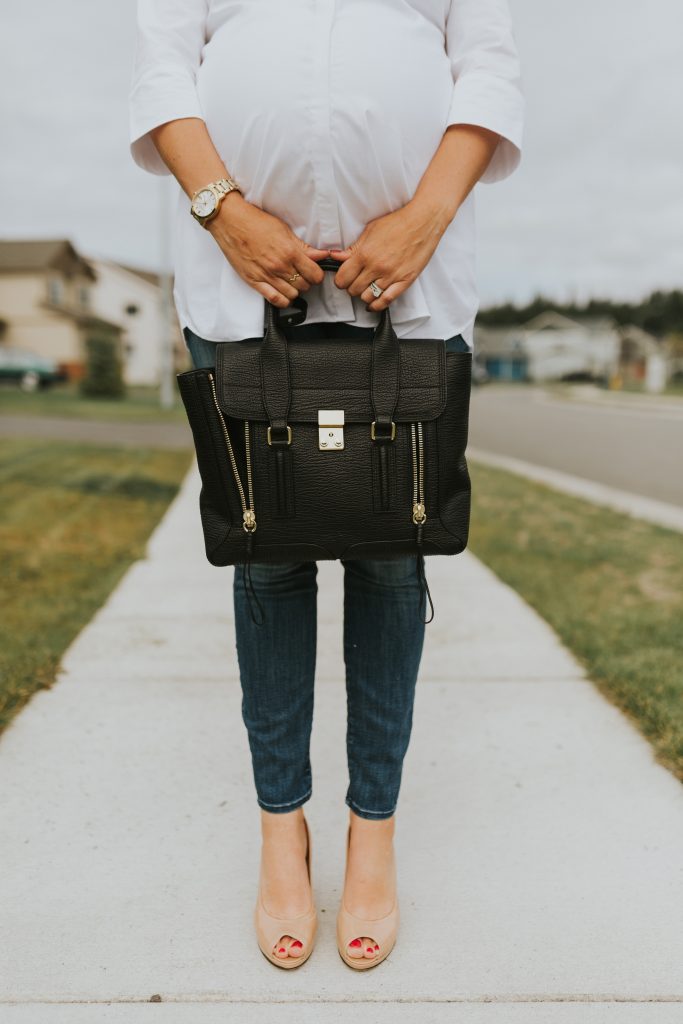 3.1 Phillip Lim 'Medium Pashli' Shark Embossed Leather Satchel