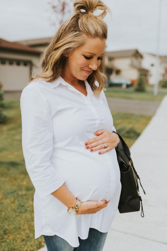 casual maternity outfit