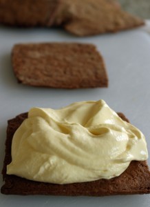 lime ice cream with graham crackers