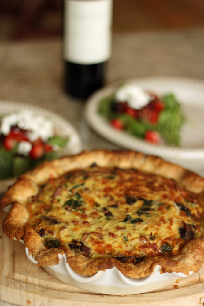 bacon, potato, and spinach quiche - Lesleigh Kowalski Frank