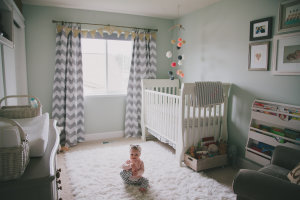 mint and gray nursery