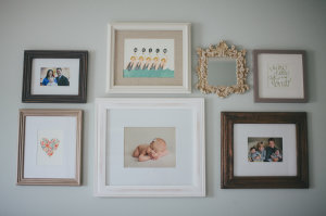 gallery wall in nursery