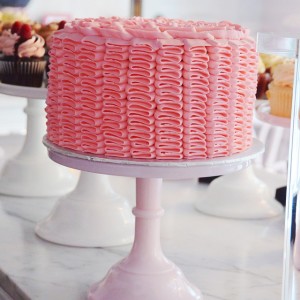 pink ruffle cake