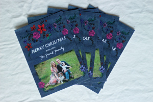 moody floral christmas cards