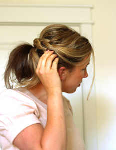 short hair braid updo