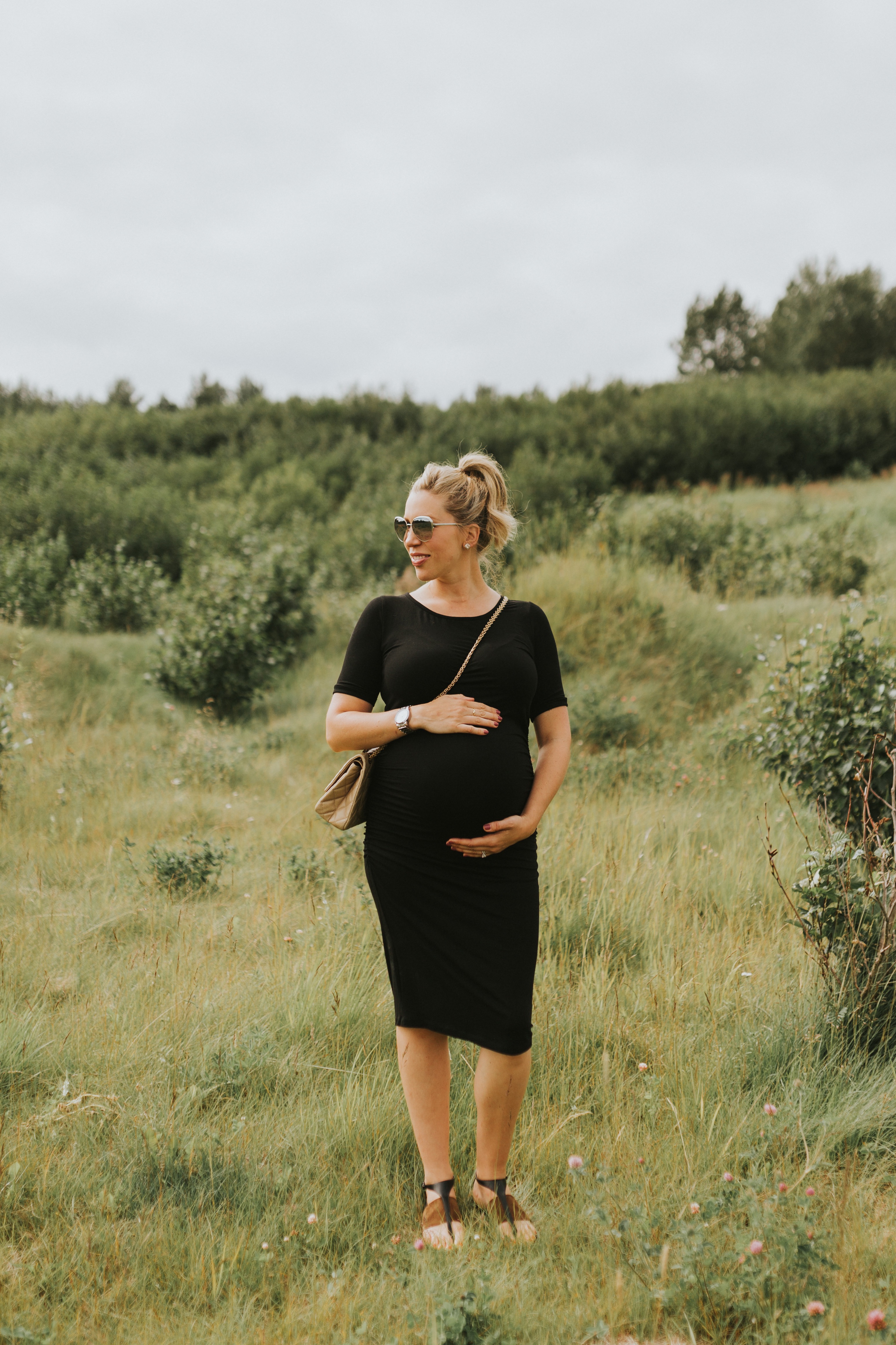 black maternity dress