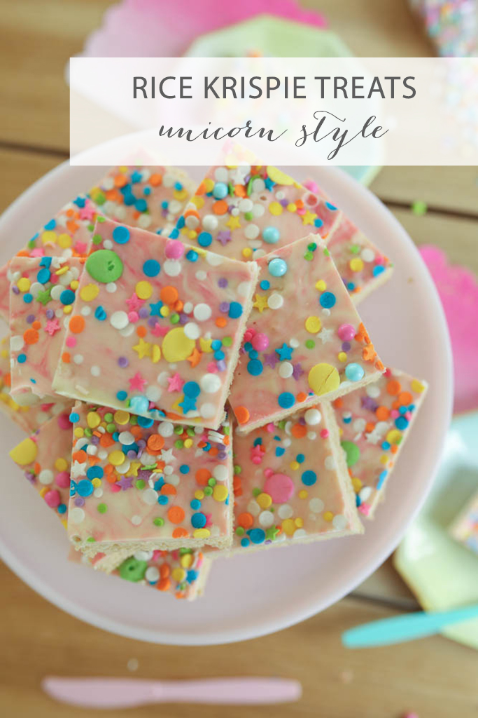 unicorn rice krispie treats